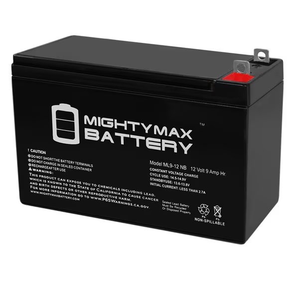 12V 9AH SLA Battery Replacement for Generac GP7500E, Mighty Max Battery, Mfr#: ML9-12NB11